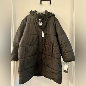Black Free Country puffer jacket, 3X